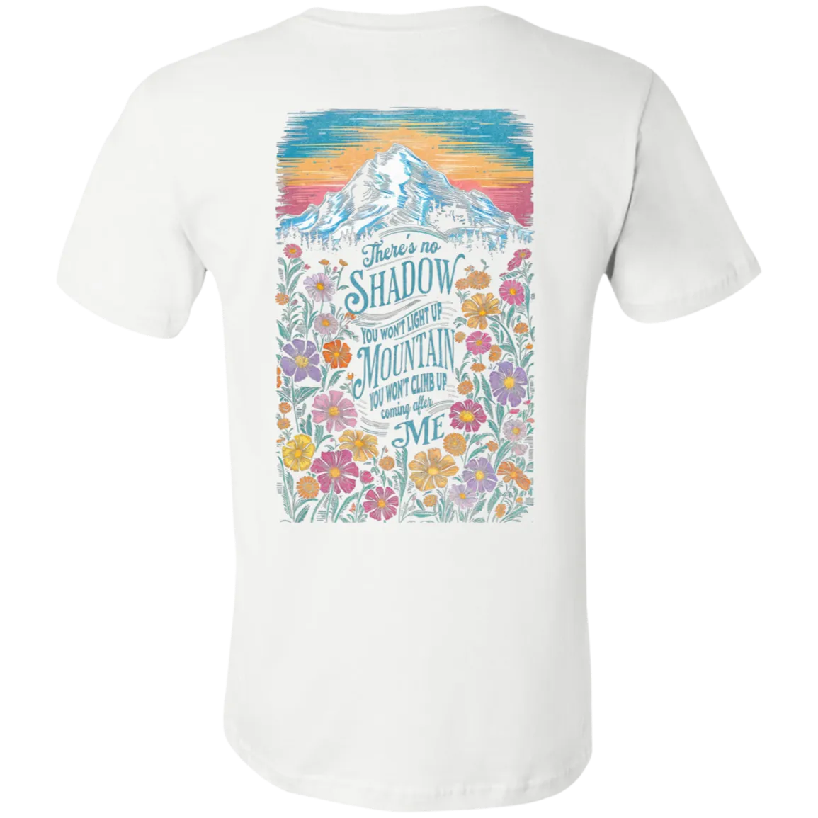 Reckless Love Flower Tee Front & Back Design - Christian Faith & Worship - Bella   Canvas
