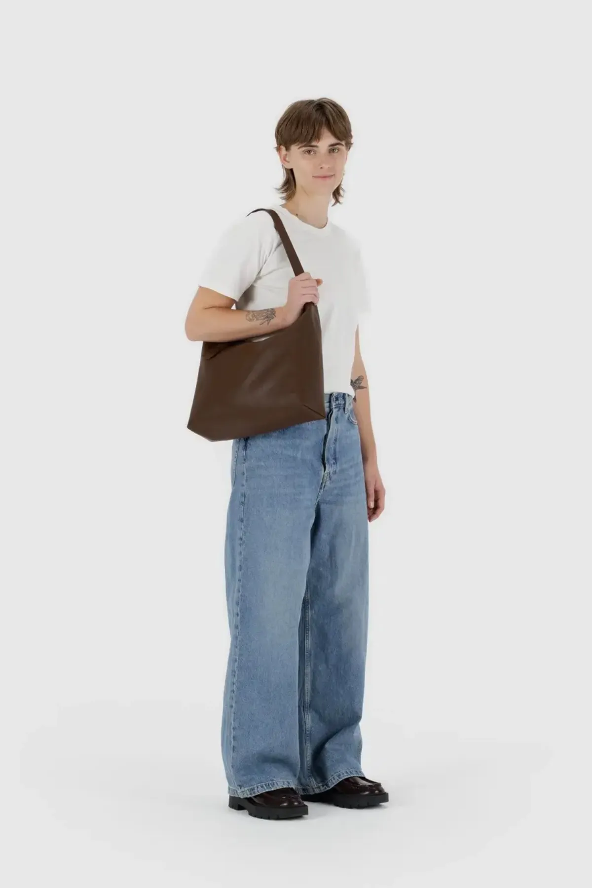 Recycled Leather Shoulder Bag