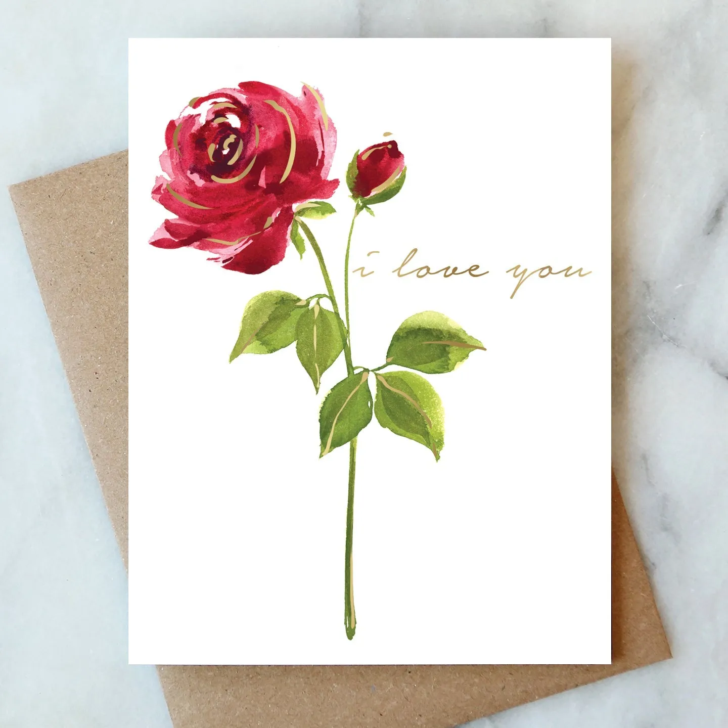 Red Rose Love Greeting Card | Valentine Love Friendship