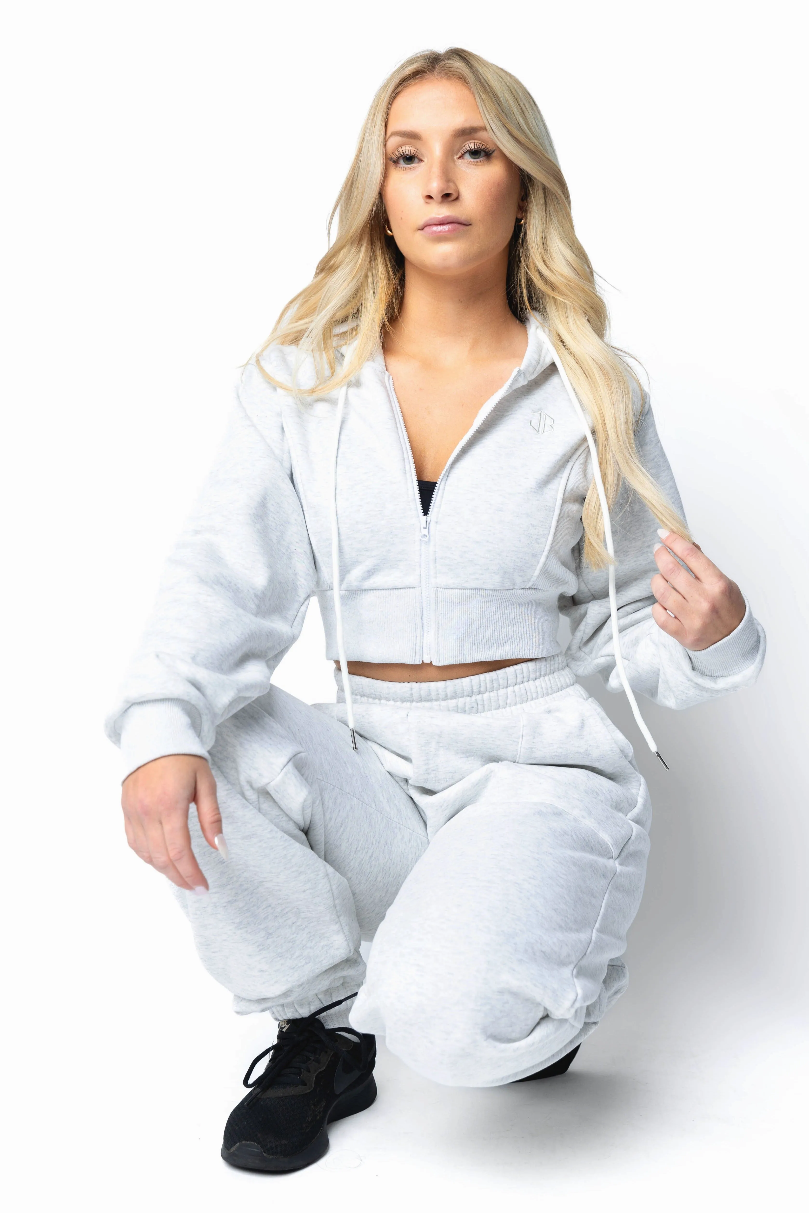 Reset Cropped Zip Up Hoodie