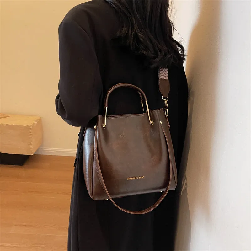 Retro Hand-held Tote Bag Casual Crossbody