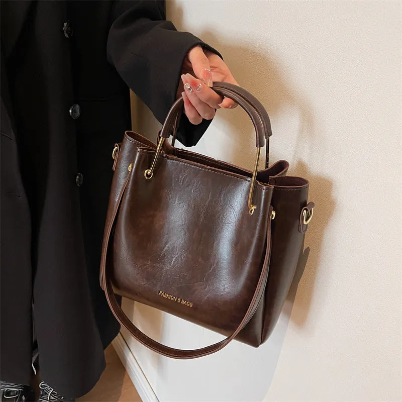 Retro Hand-held Tote Bag Casual Crossbody