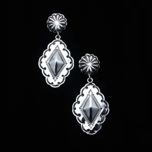 Rhombus Stamped Earrings