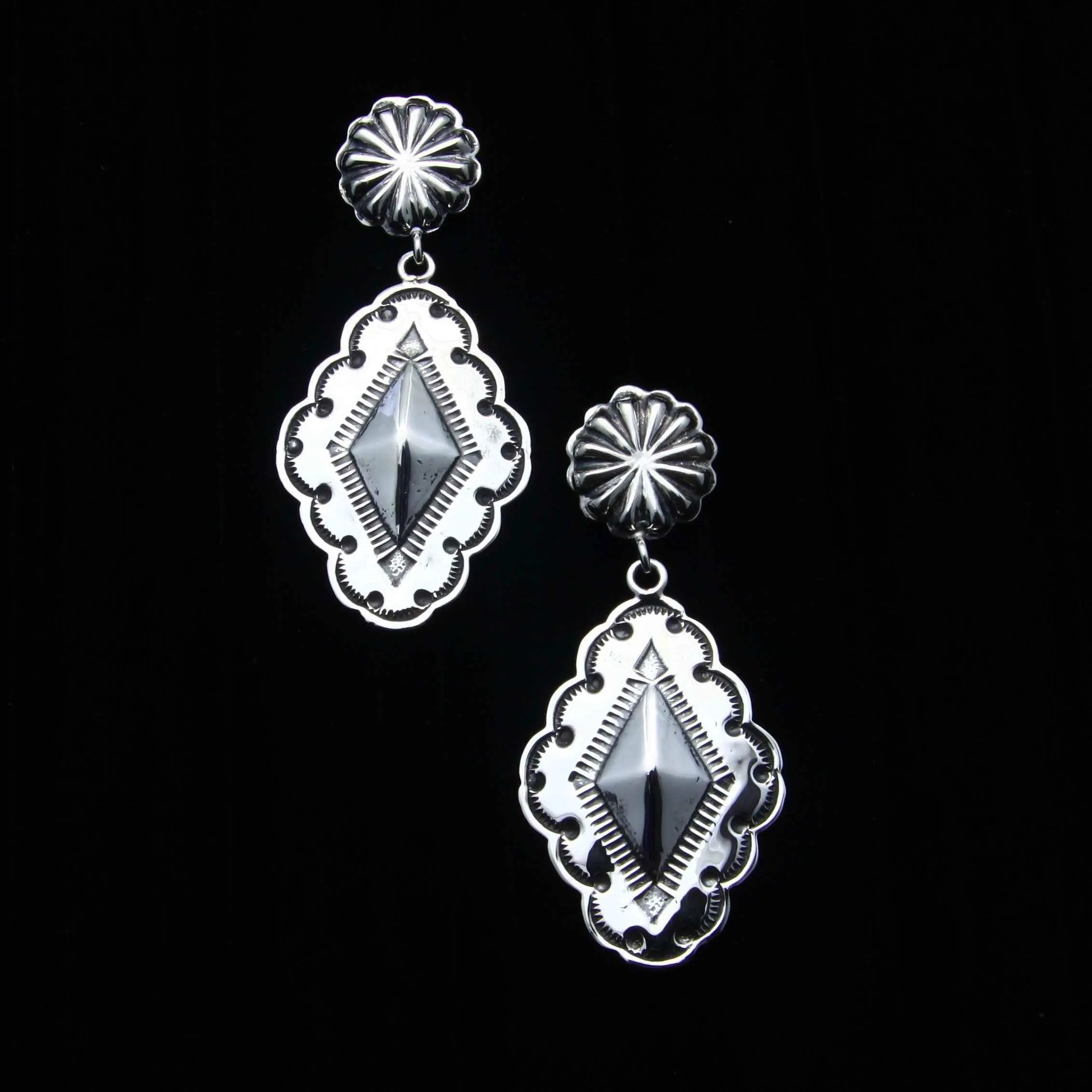 Rhombus Stamped Earrings