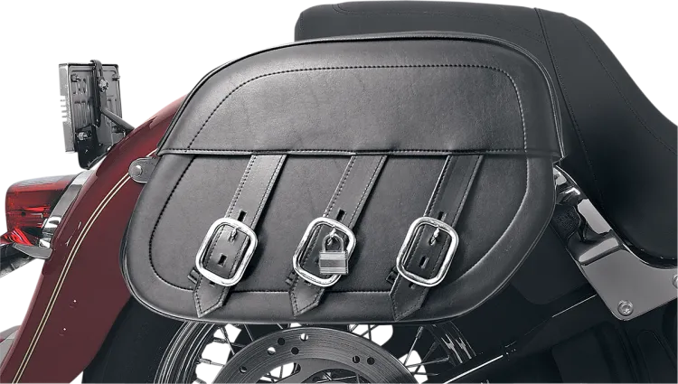 Rigid-Mount Universal Drifter Slant Leather Saddlebags
