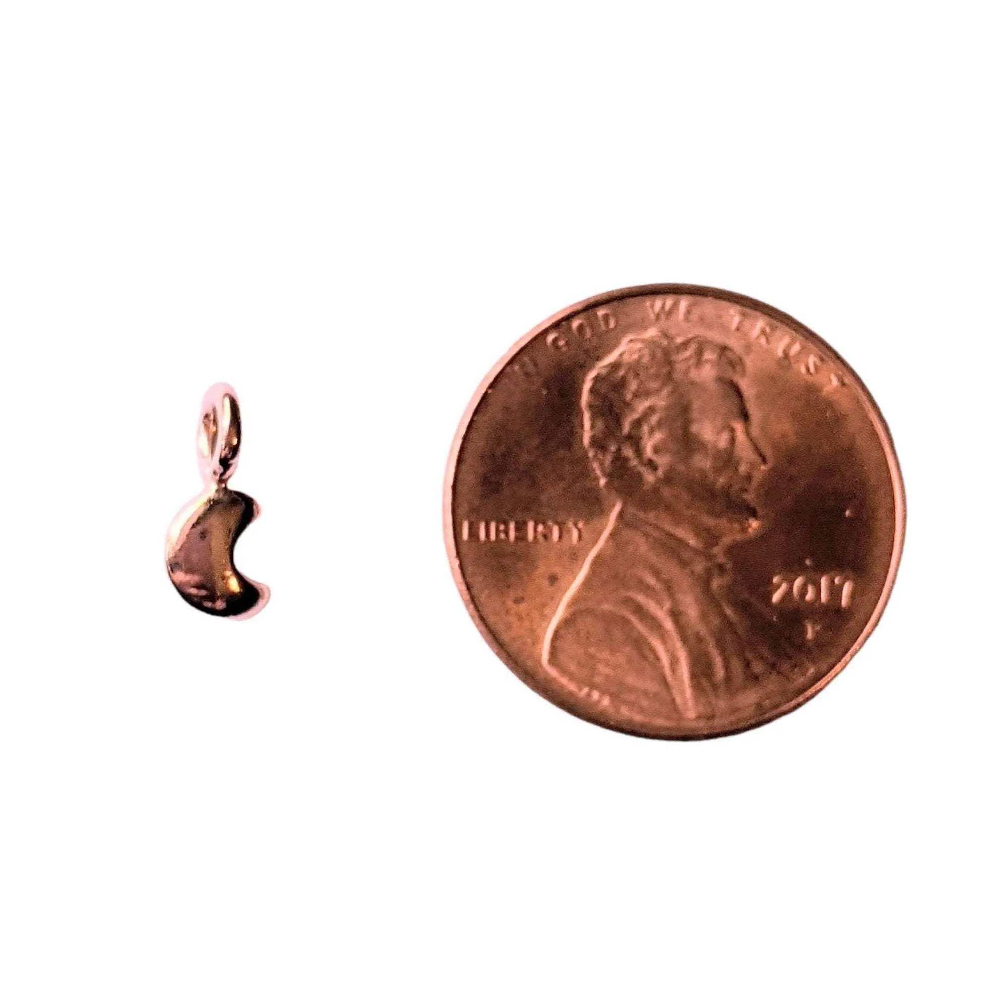 Rose-Gold Tiny Crescent Moon  Charm