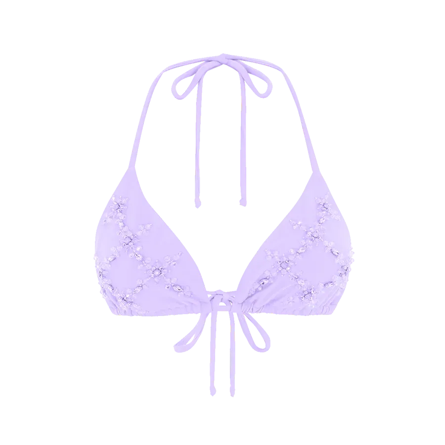 Rose Luxe Self-Tie Bikini Top