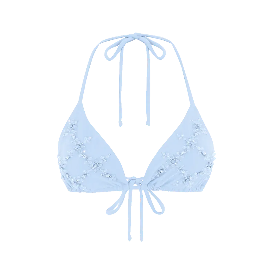 Rose Luxe Self-Tie Bikini Top