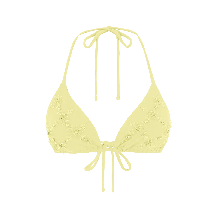 Rose Luxe Self-Tie Bikini Top