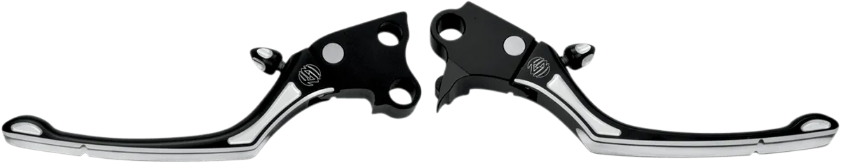 RSD 0062-4007-BM Avenger Inlay Brake/Clutch Lever Set - Contrast Cut