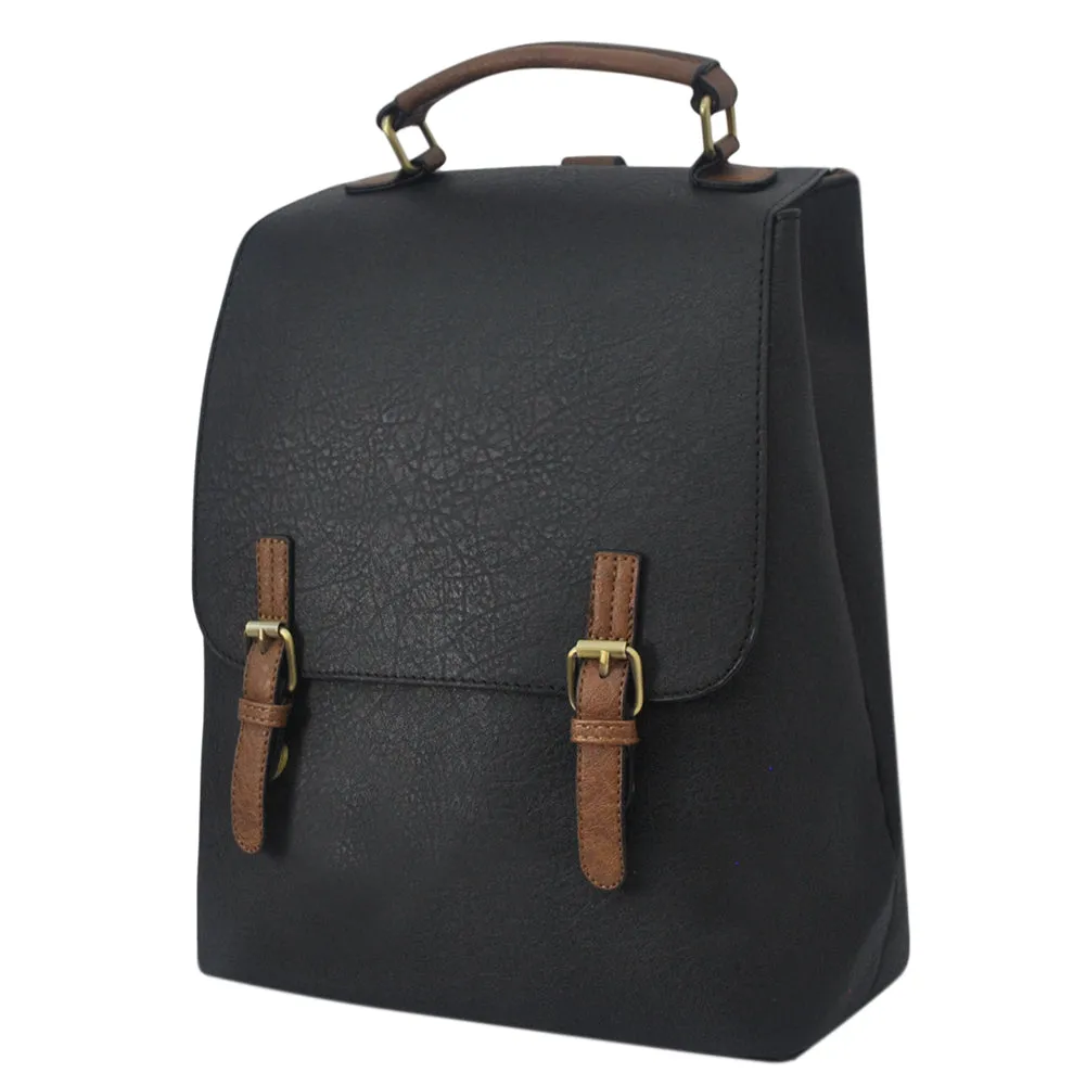 !SALE! Black Faux Leather NGIL Utility Backpack
