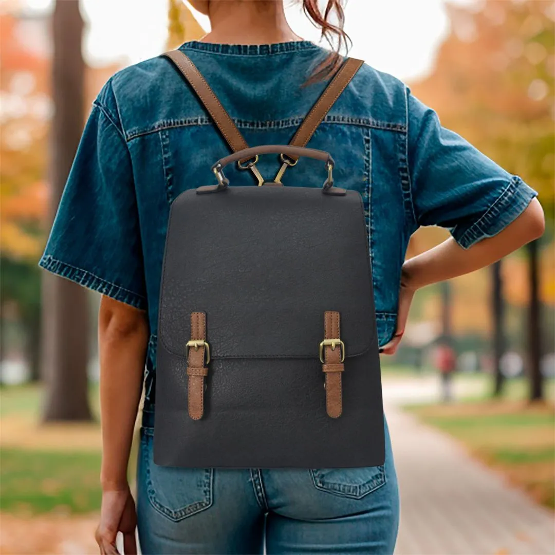 !SALE! Black Faux Leather NGIL Utility Backpack