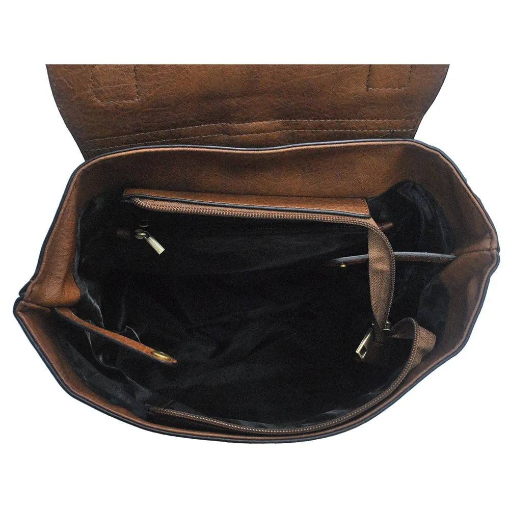 !SALE! Black Faux Leather NGIL Utility Backpack