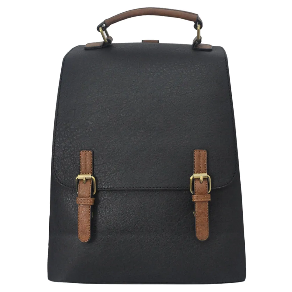 !SALE! Black Faux Leather NGIL Utility Backpack