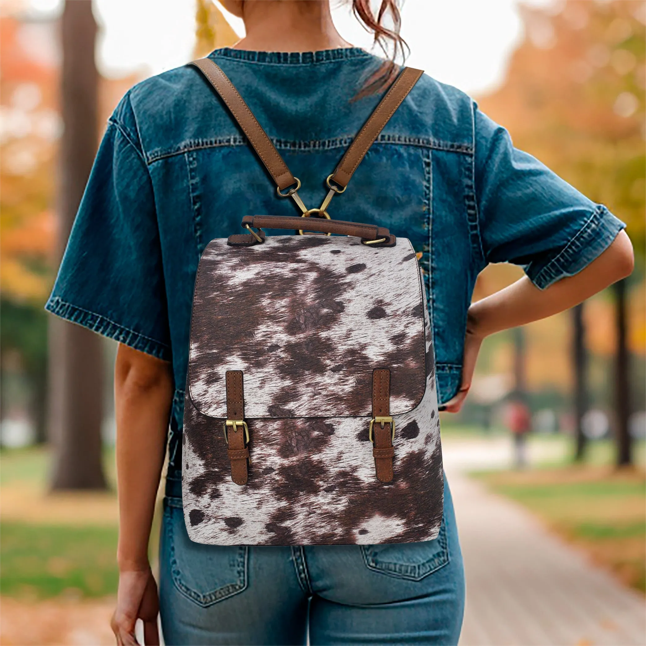 !SALE! Chic Cow Faux Leather NGIL Utility Backpack