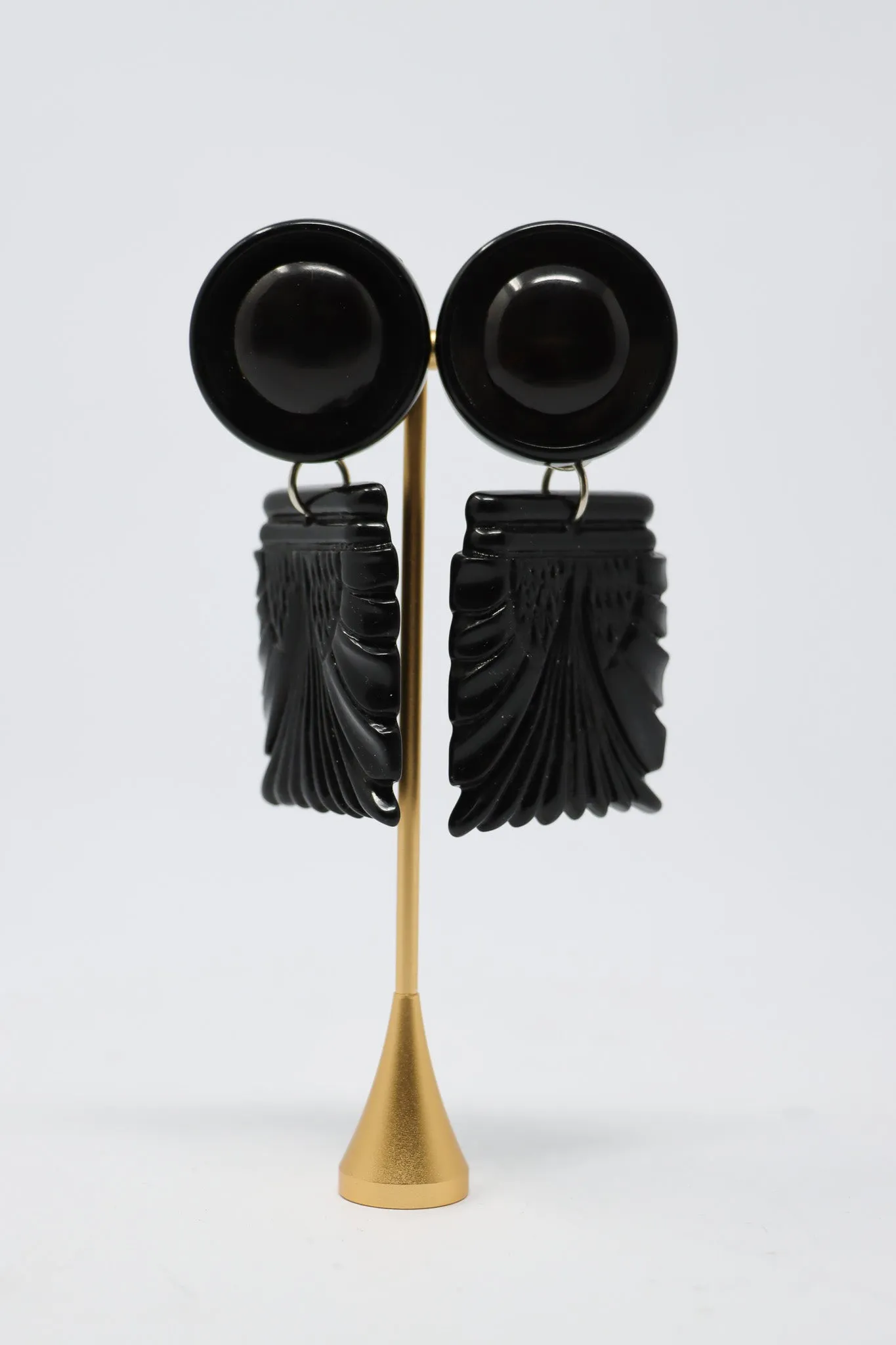 Sally Bass Bakelite Clip-On Earrings