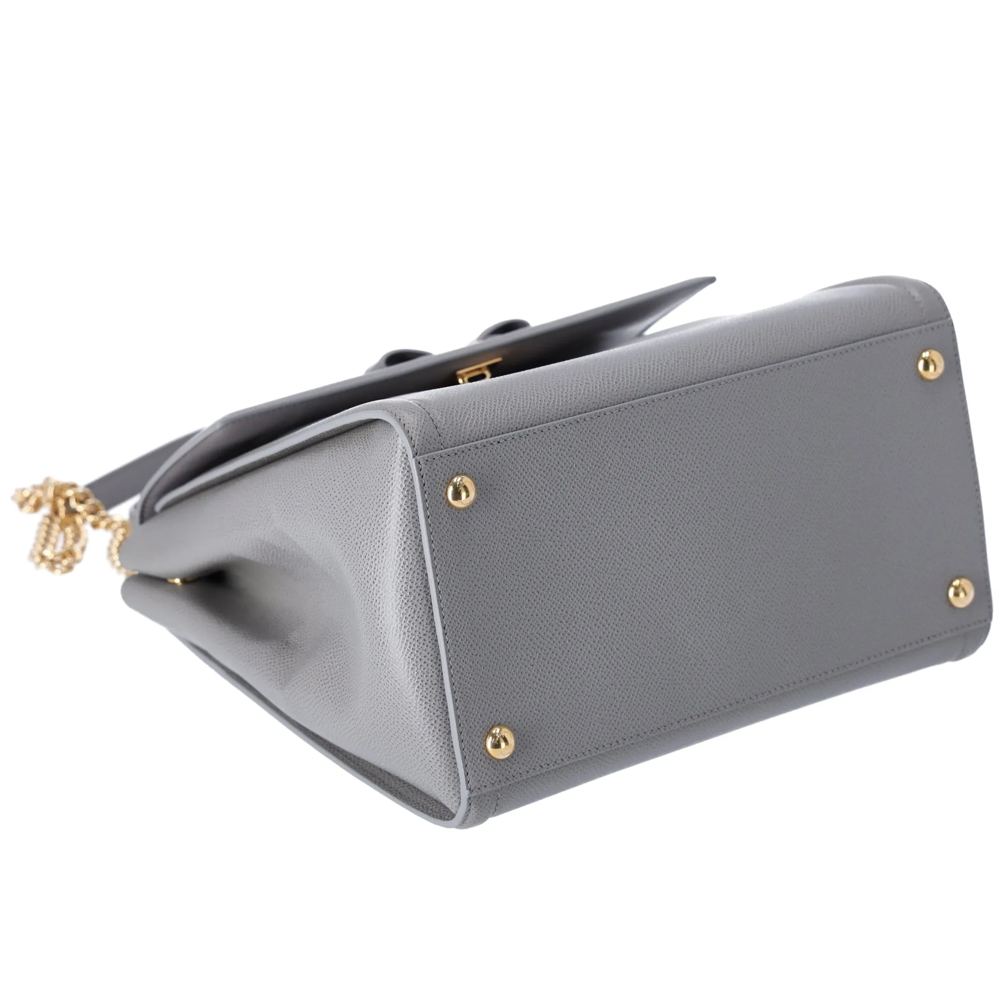 Salvatore Ferragamo Carry Shoulder Bag 21G697 Gray Leather