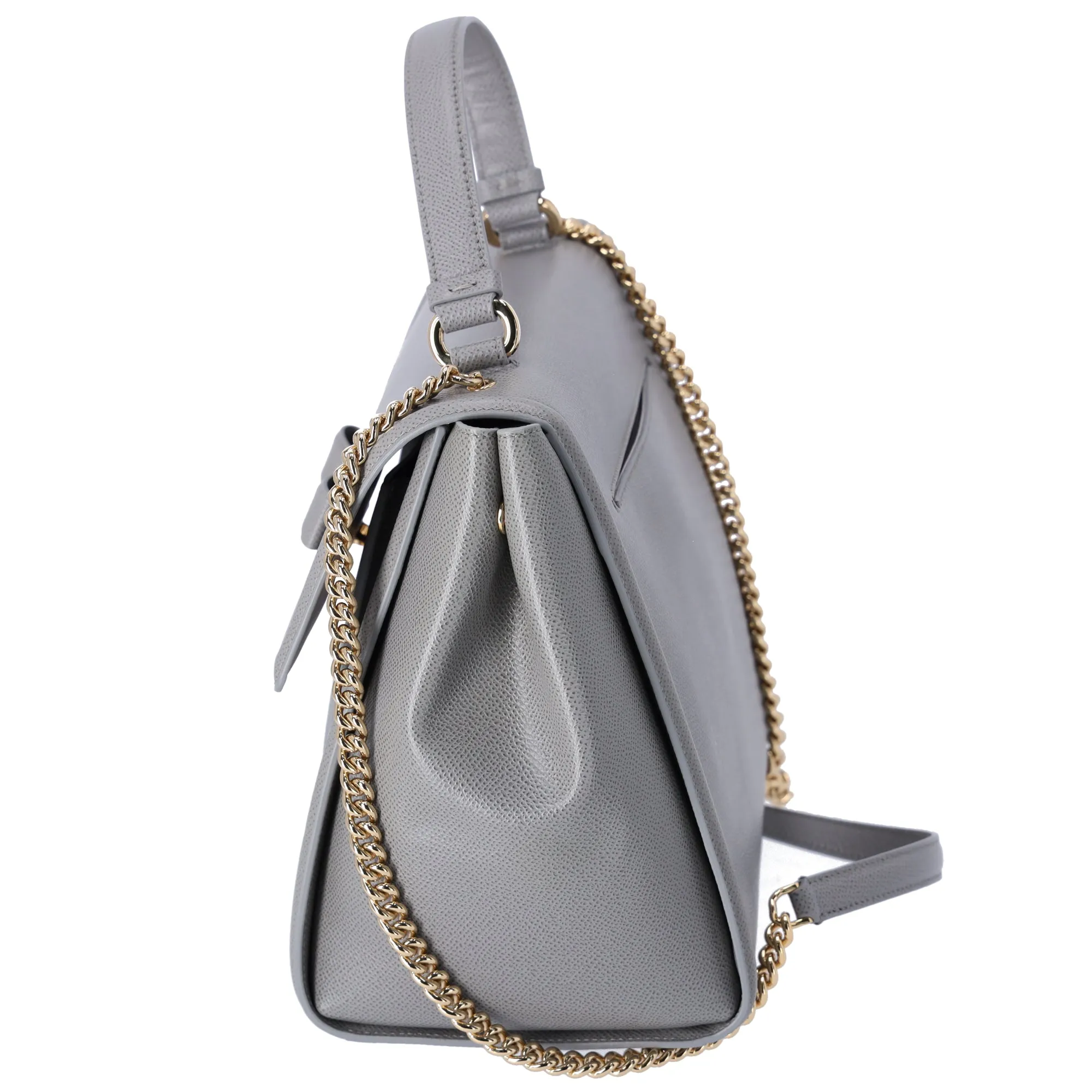 Salvatore Ferragamo Carry Shoulder Bag 21G697 Gray Leather