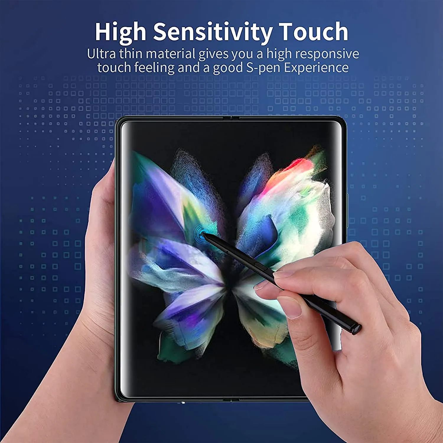 Samsung Galaxy Z Fold 3 5G Full Coverage Hydrogel Soft HD Screen Protector Outside Inside Protective Film on For Z Fold3