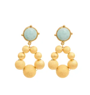 Sand Bubble Earrings-Amazonite