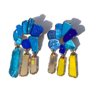 Sapphire Clip-On Cocktail Earrings