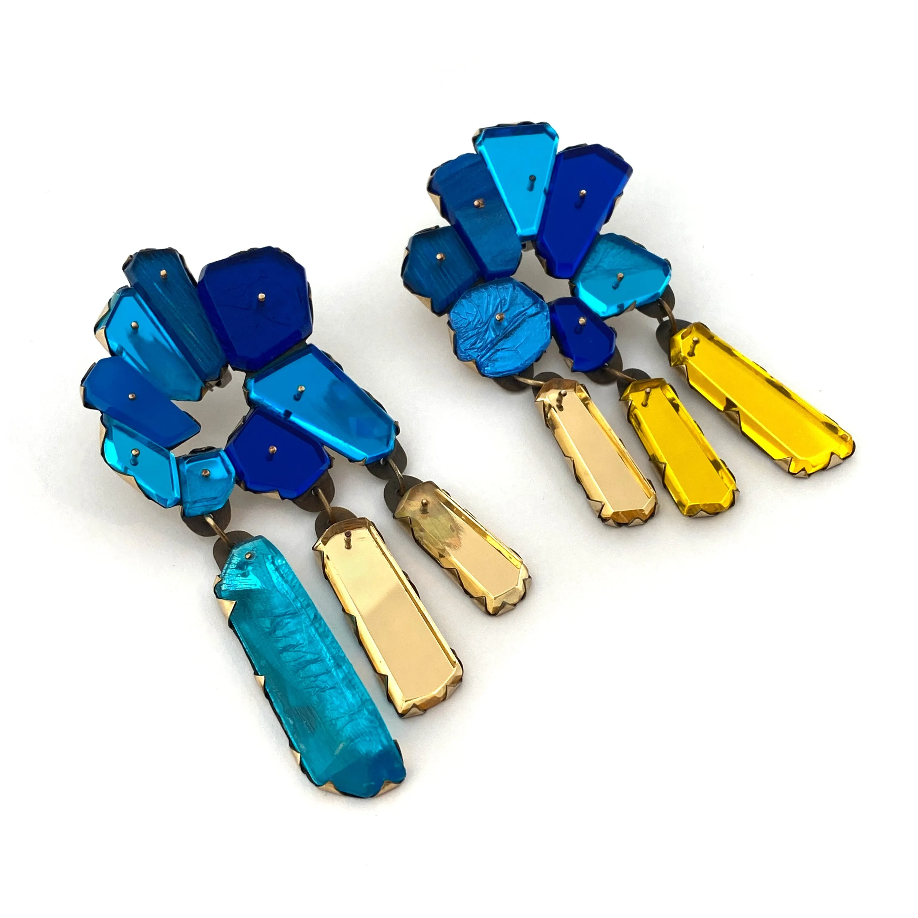 Sapphire Clip-On Cocktail Earrings