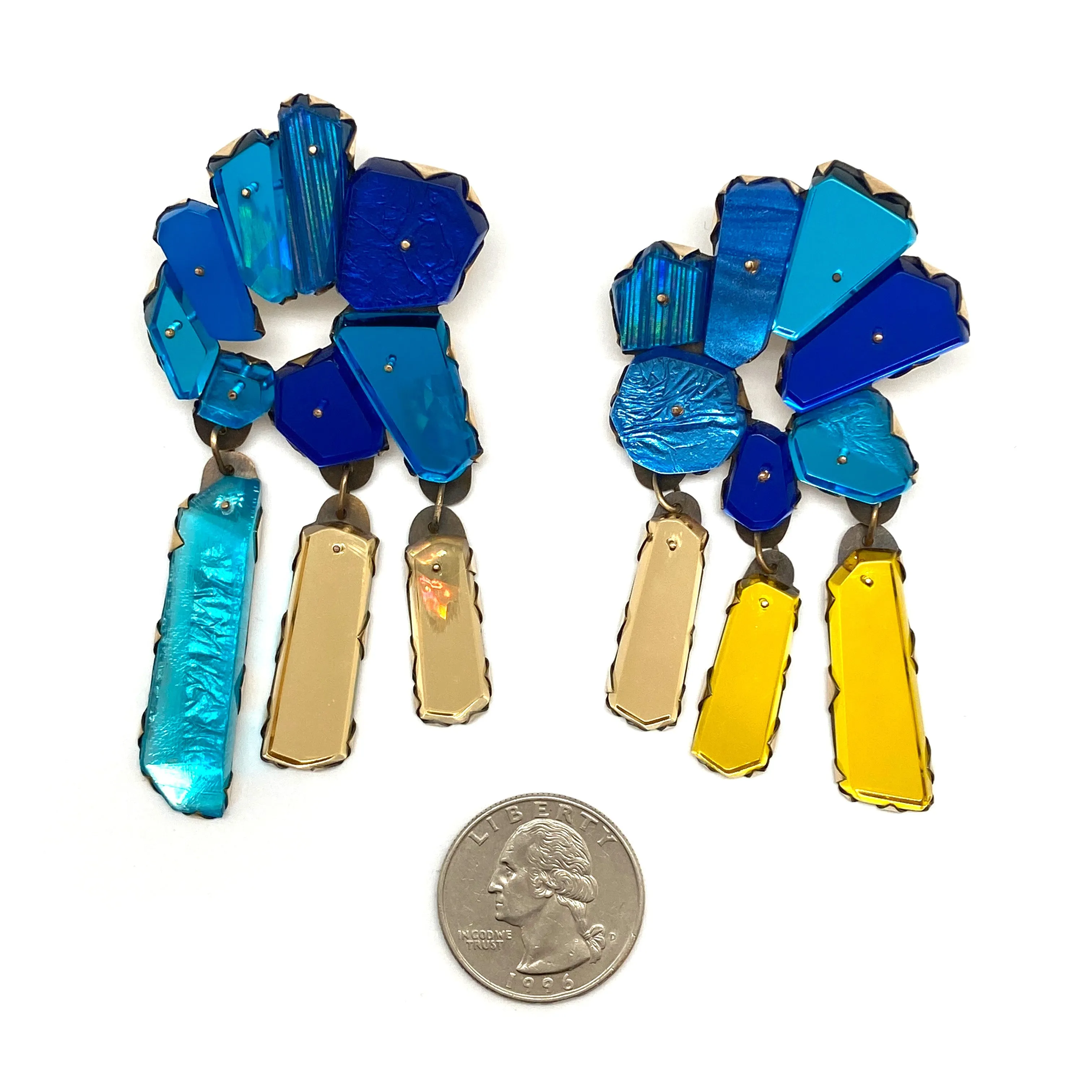Sapphire Clip-On Cocktail Earrings