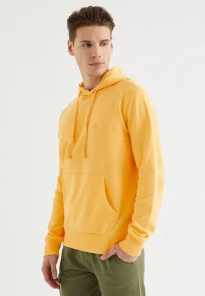Sarı Kapüşonlu Cepli Pamuklu Regular Fit Erkek Sweatshirt CORE HOODIE w/POCKET