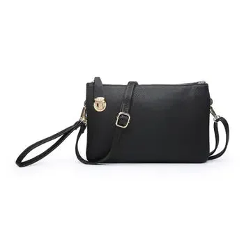 Sarah Crossbody/Clutch w/ Top Zip & Lock Closure
