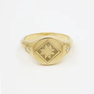 Sawtooth Signet Ring