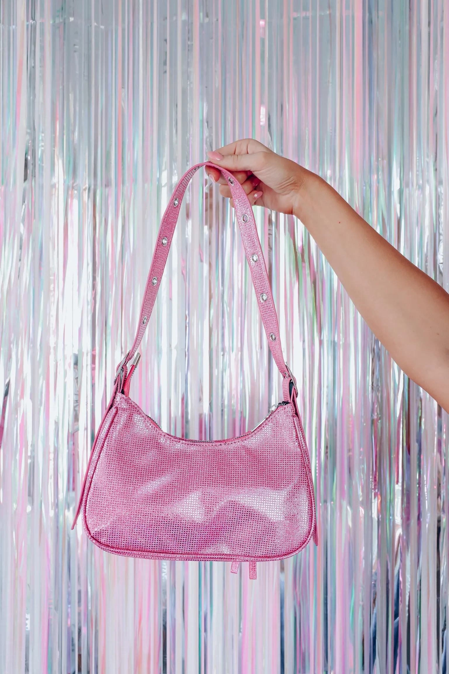 See Me Sparkle Shoulder Bag - Pink