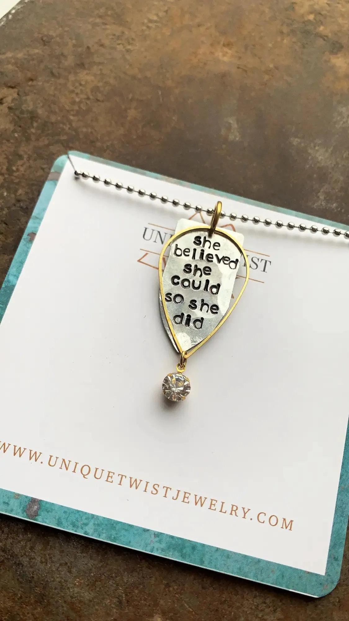 She Believed She Could So She Did Necklace