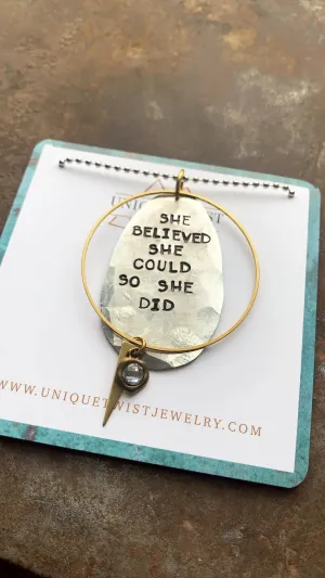 She Believed She Could So She Did Necklace