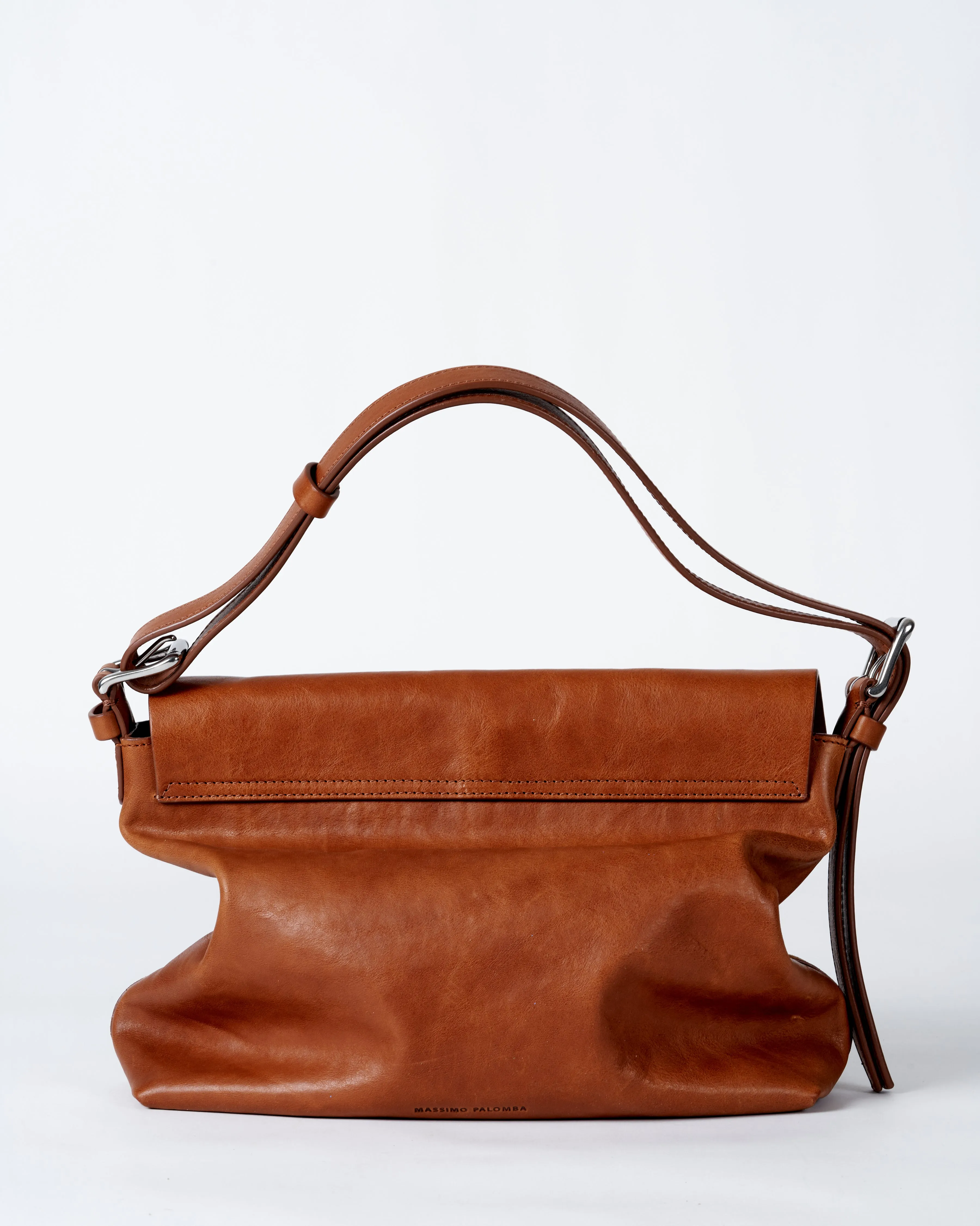 shoulder bag veg.tanned suede calf leather - cuoio