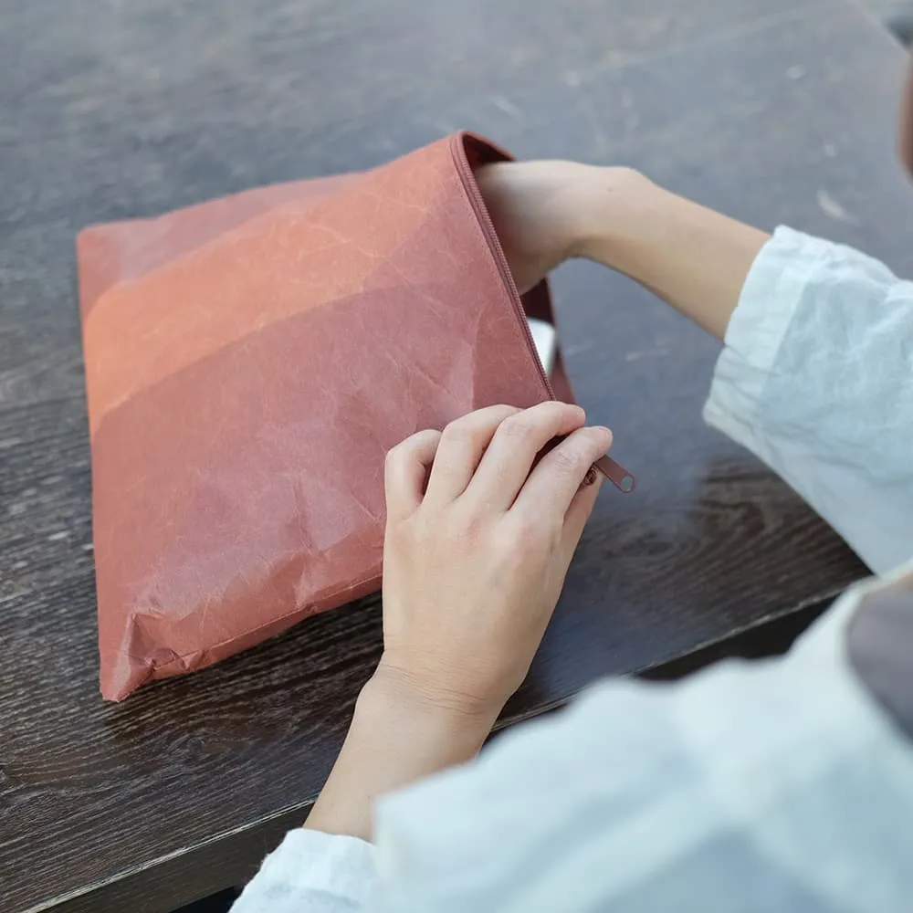 SIWA A5 Zip Pouch Clutch - Terracotta