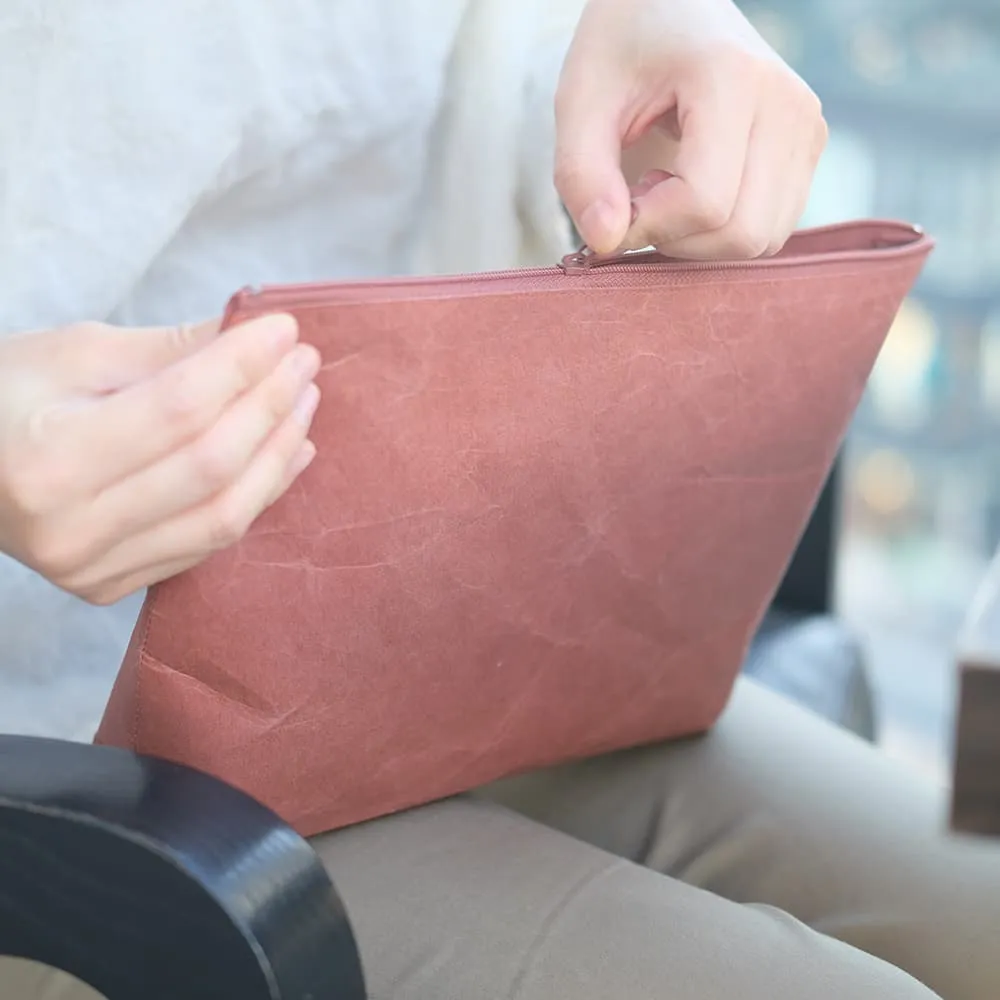 SIWA A5 Zip Pouch Clutch - Terracotta
