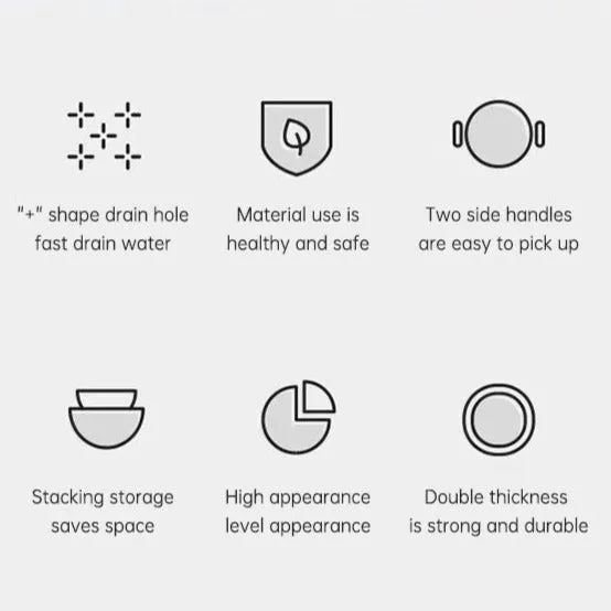 Six-Piece Large Drainage Basket Set