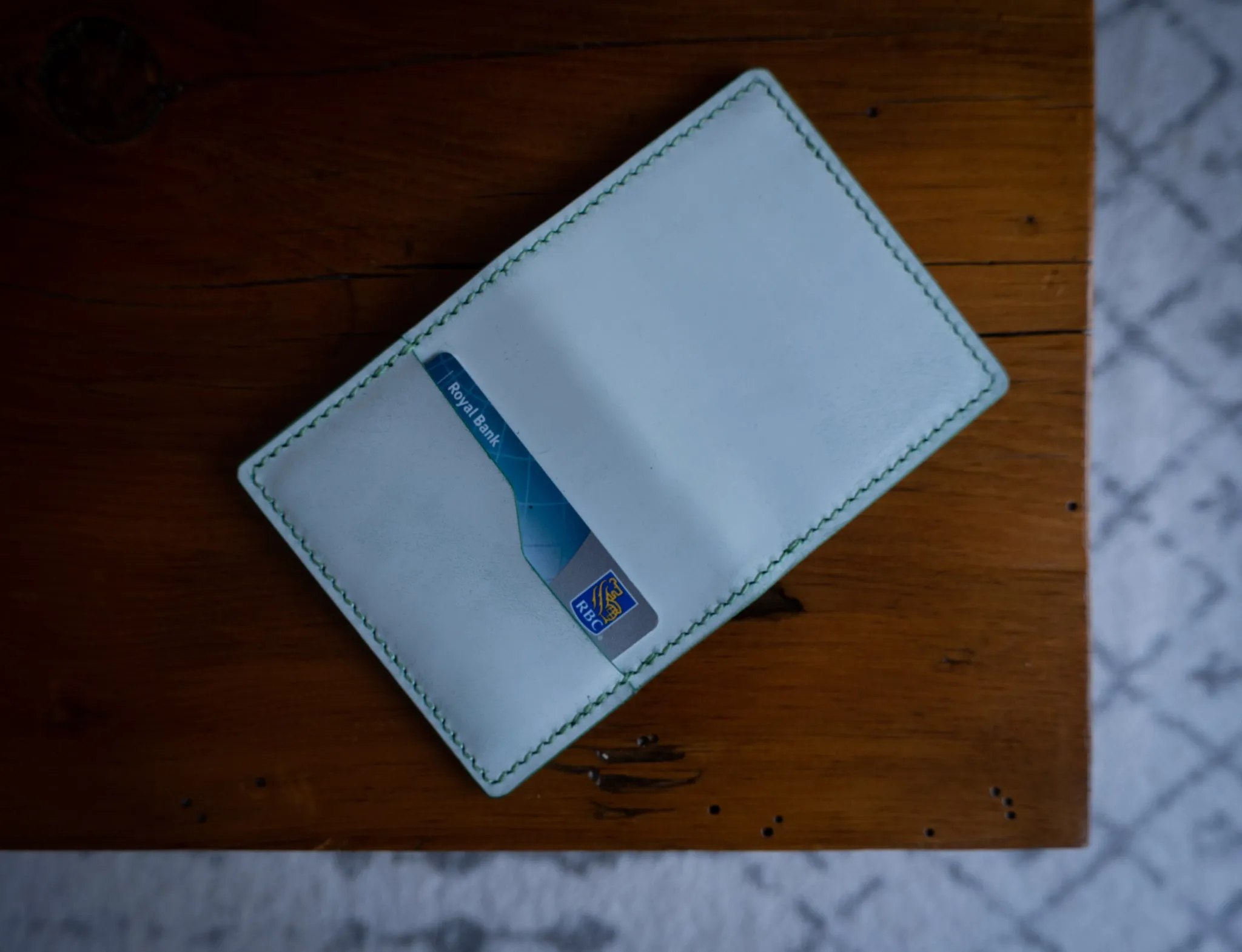 Slim Bi-Fold - Mint Ghost Leather