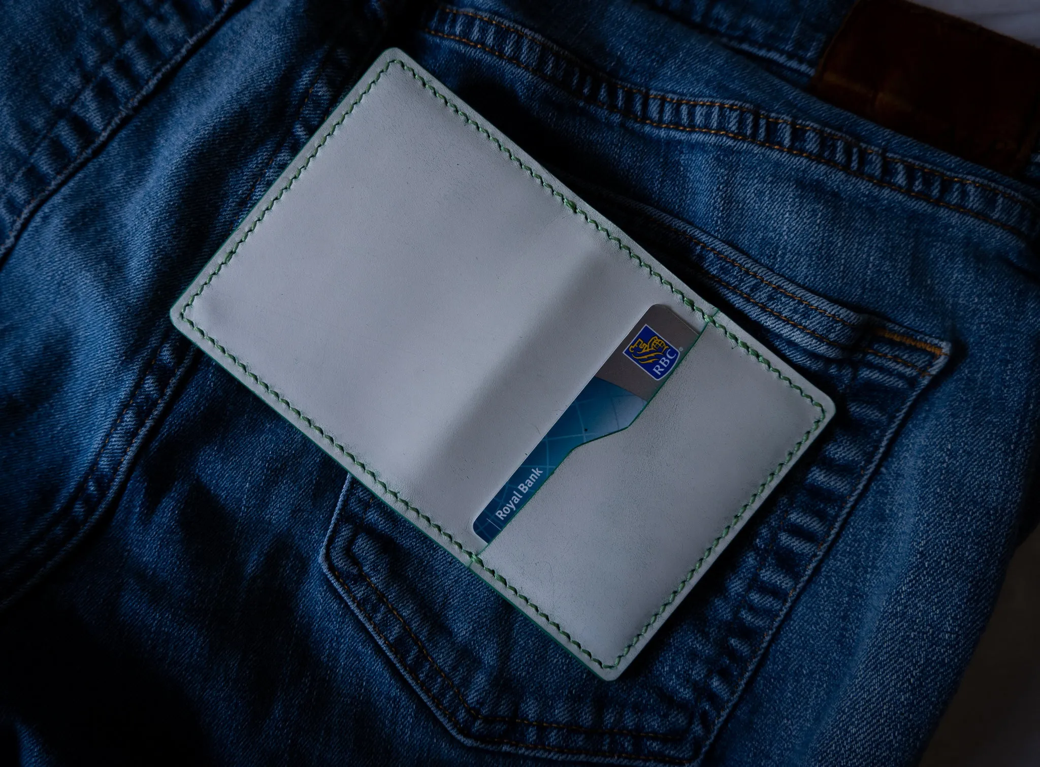 Slim Bi-Fold - Mint Ghost Leather