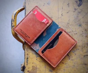 Slim Bi-Fold Wallet - Shell Cordovan and Pueblo