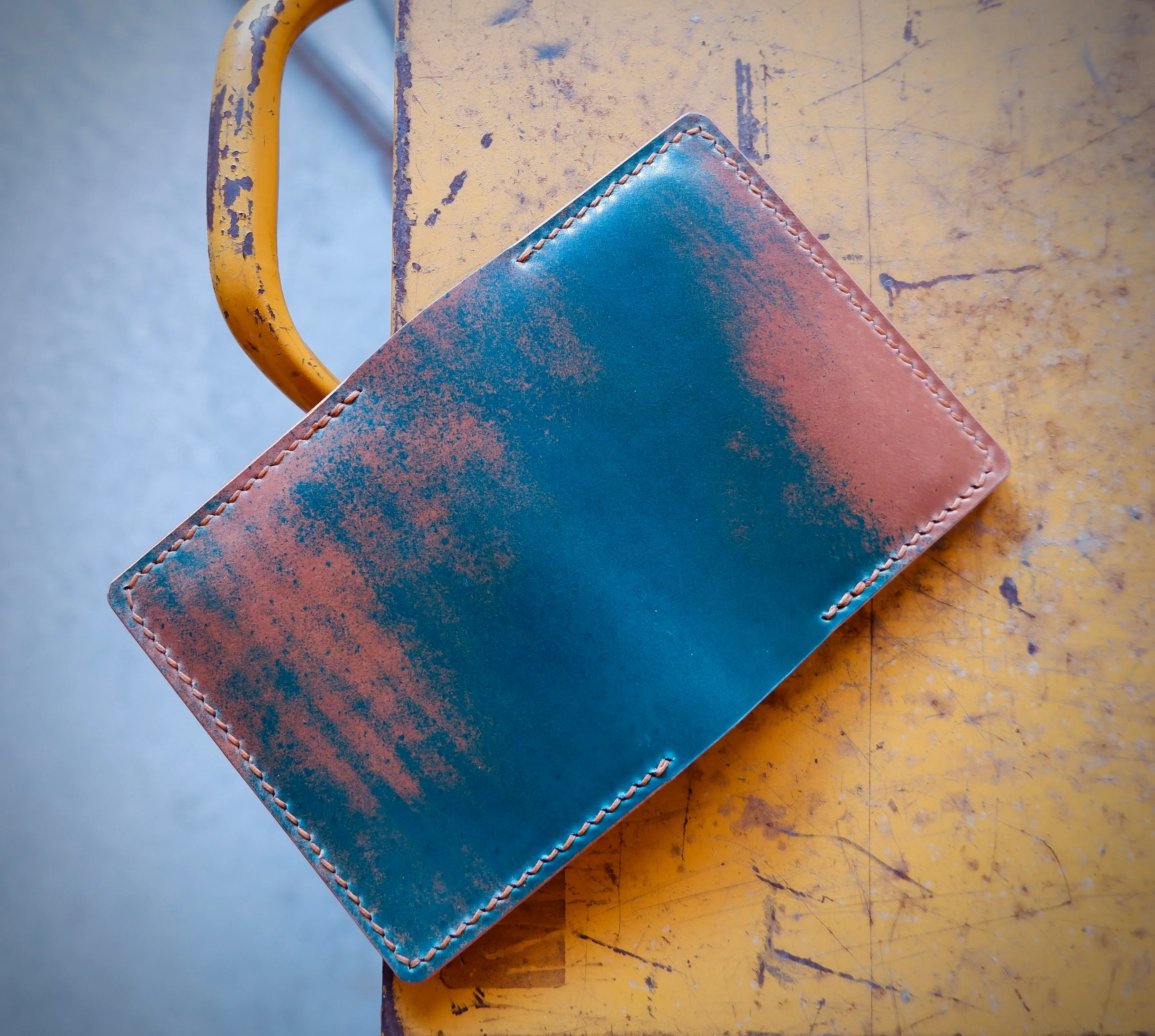 Slim Bi-Fold Wallet - Shell Cordovan and Pueblo