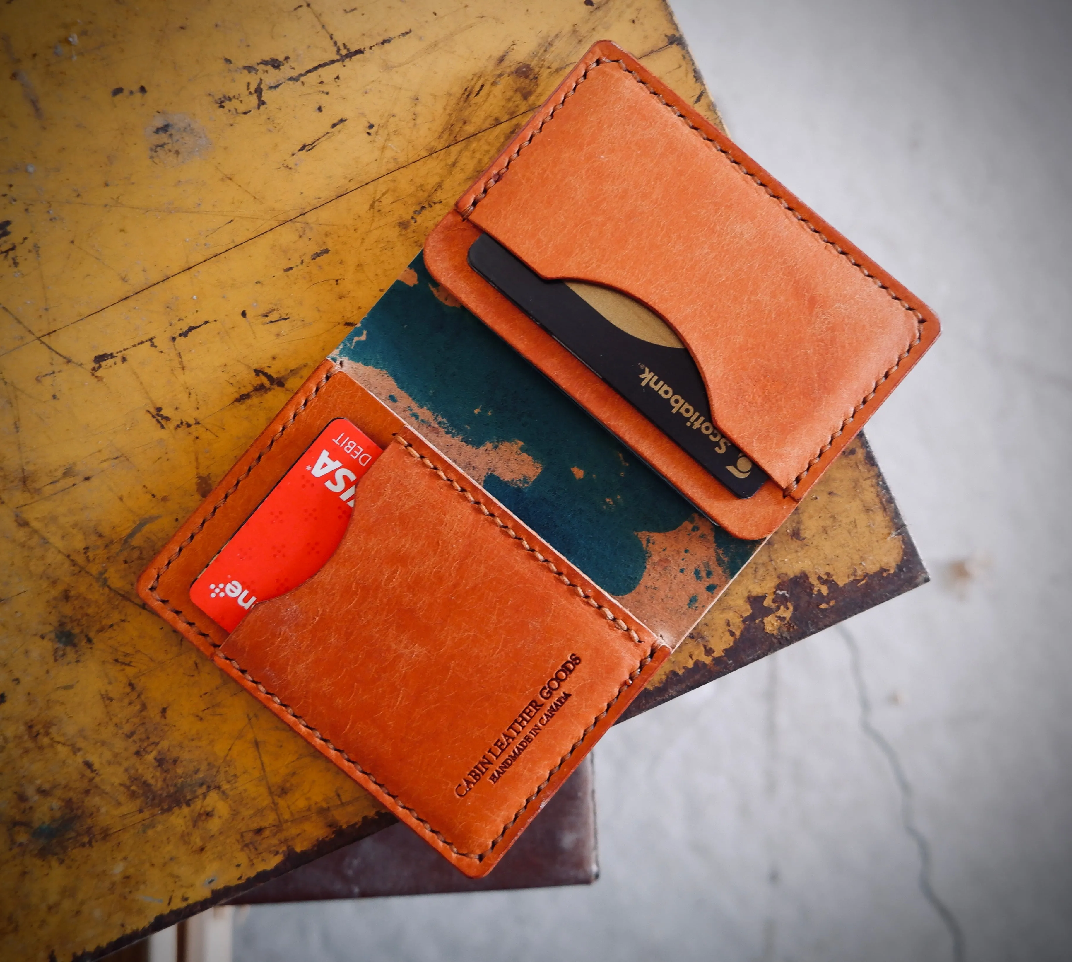 Slim Bi-Fold Wallet - Shell Cordovan and Pueblo