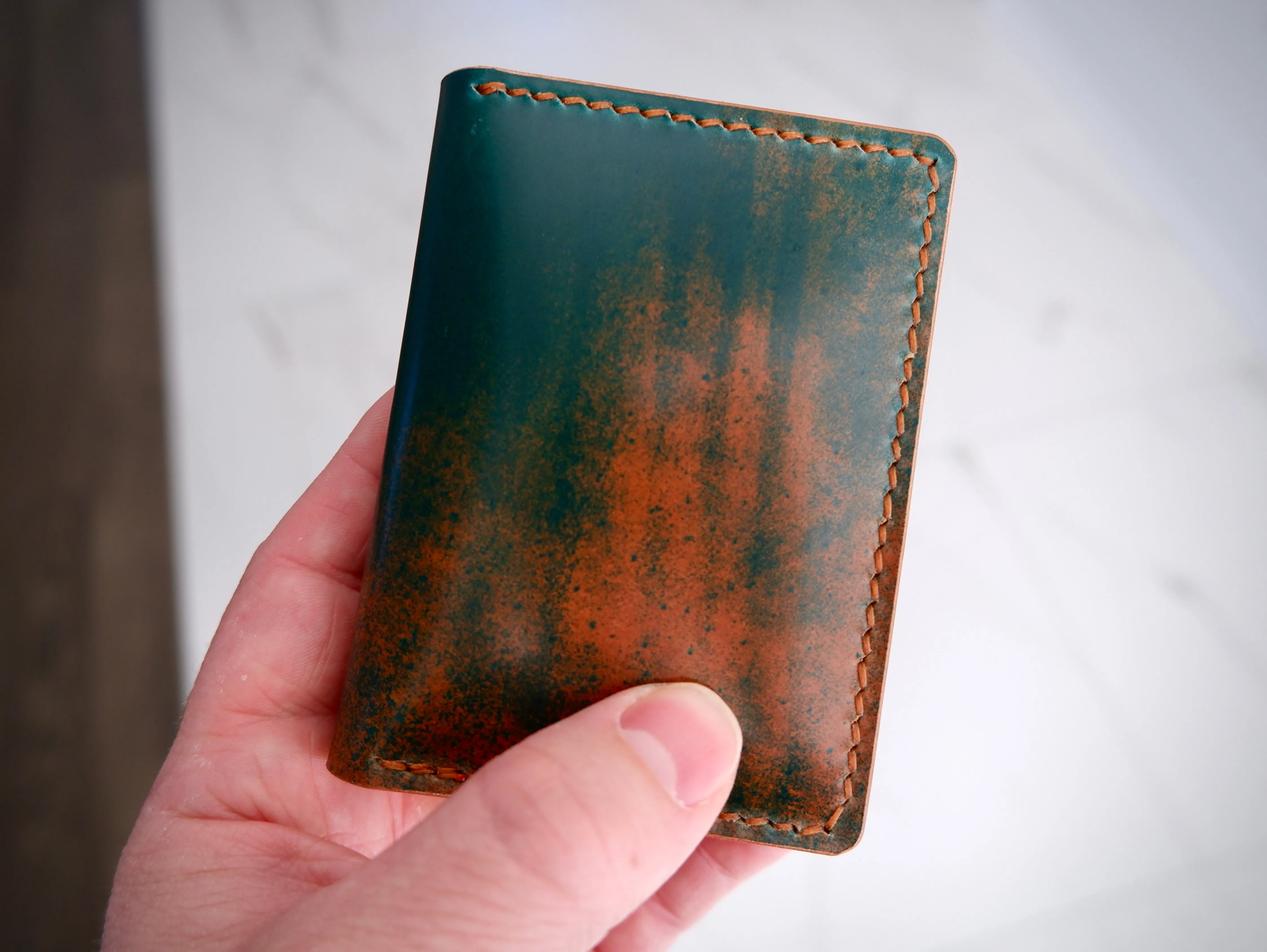 Slim Bi-Fold Wallet - Shell Cordovan and Pueblo