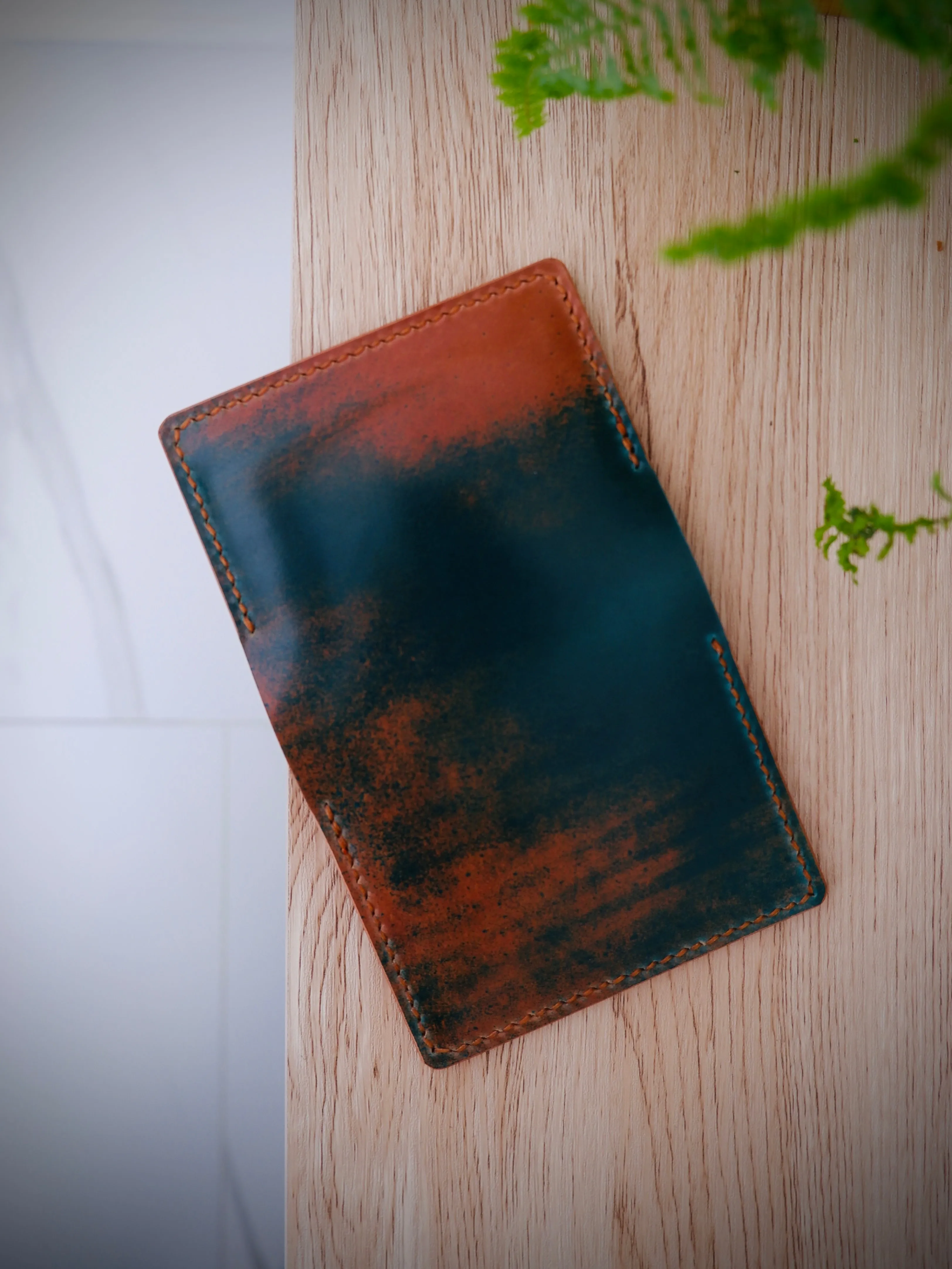Slim Bi-Fold Wallet - Shell Cordovan and Pueblo