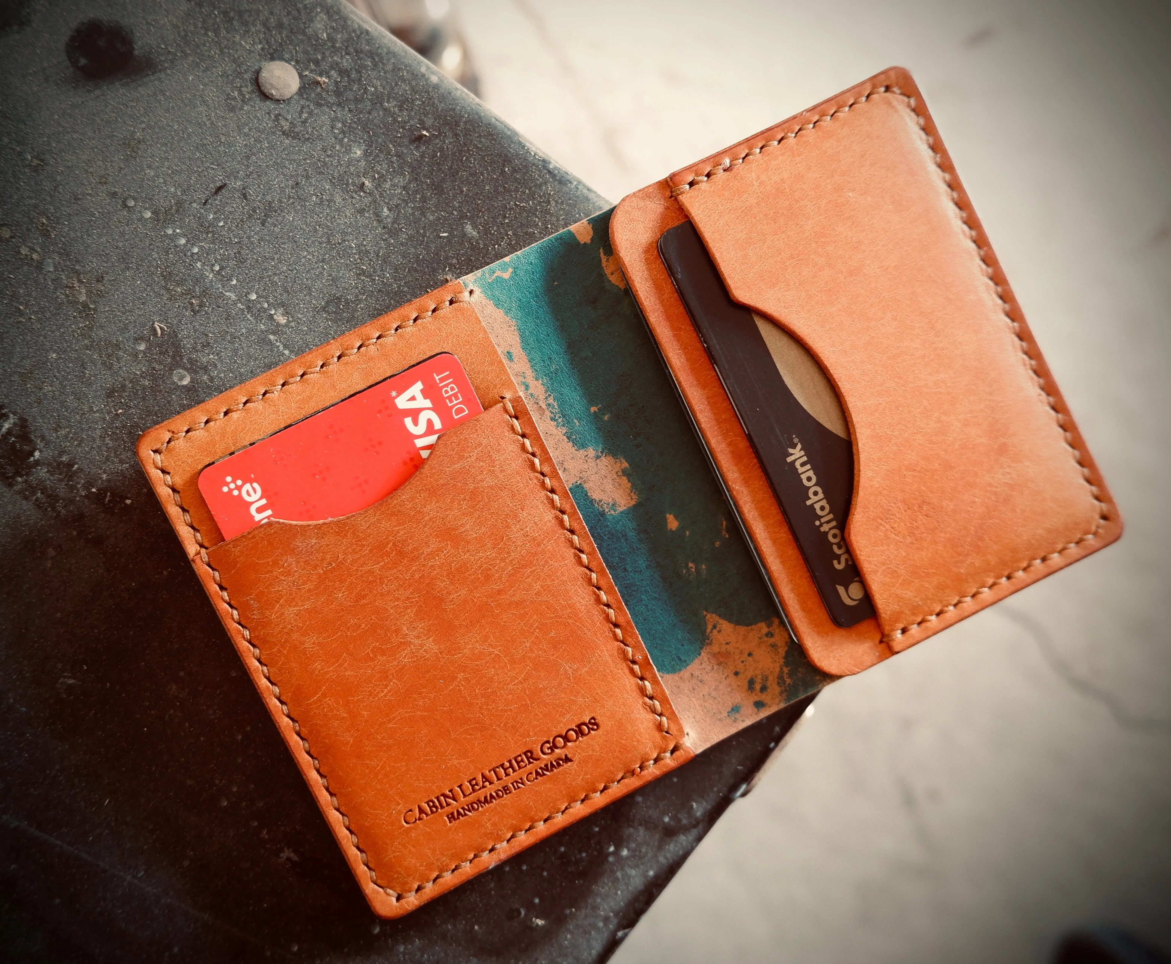 Slim Bi-Fold Wallet - Shell Cordovan and Pueblo