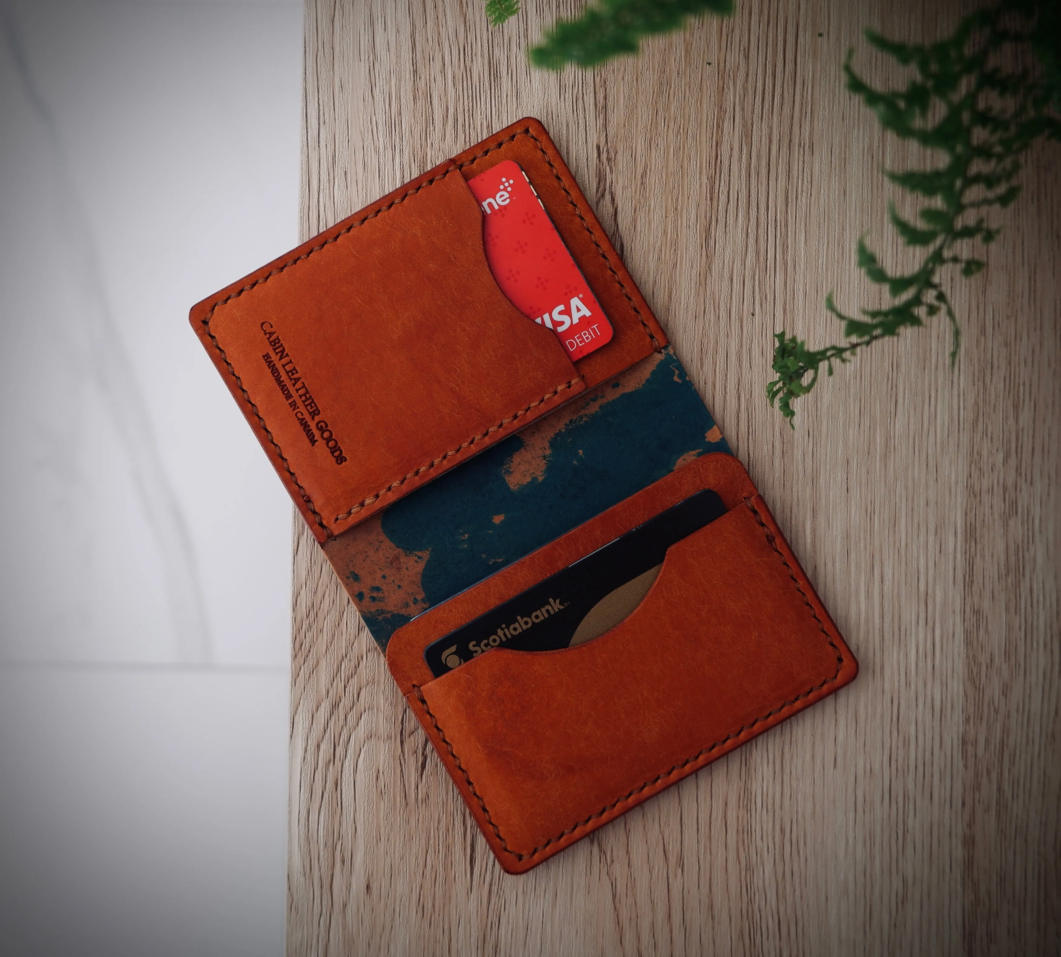 Slim Bi-Fold Wallet - Shell Cordovan and Pueblo