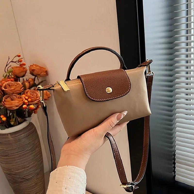 Small Nylon Shopping Shoulder Bag for Women