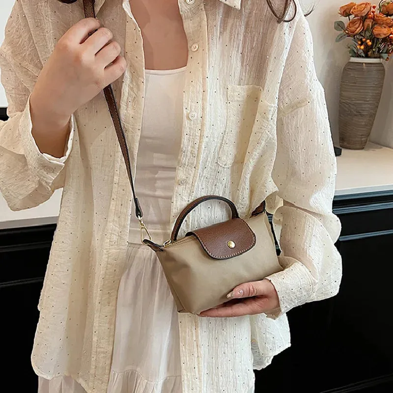 Small Nylon Shopping Shoulder Bag for Women