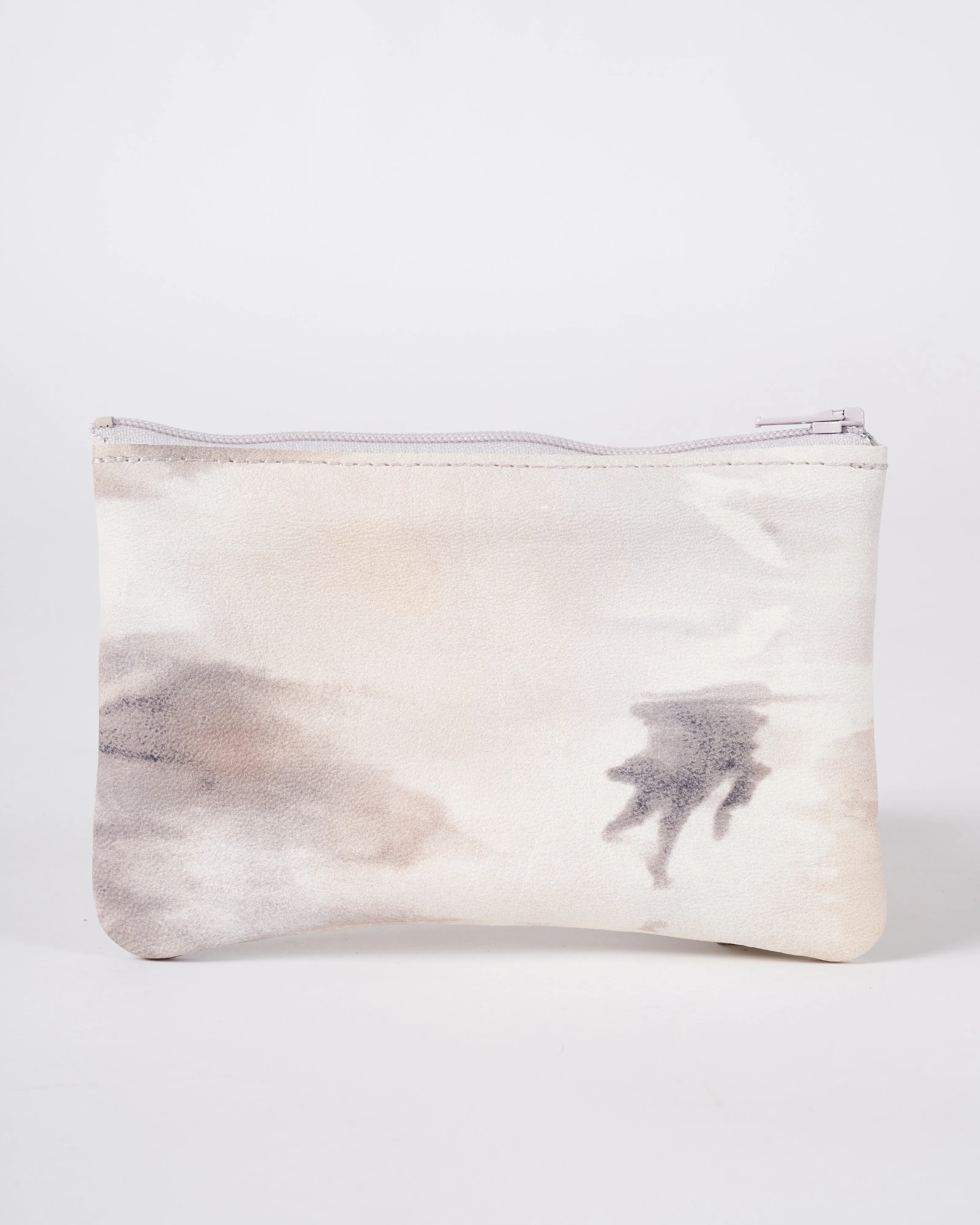 small zip pouch - tie dye peach