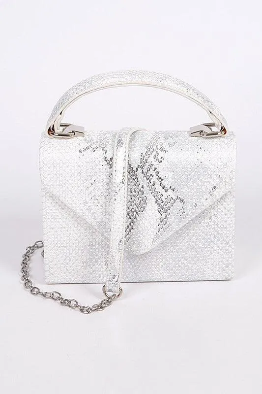 Snakeskin clutch